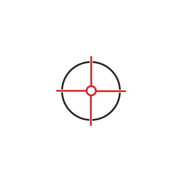 shooting target logo vector icon in simple design