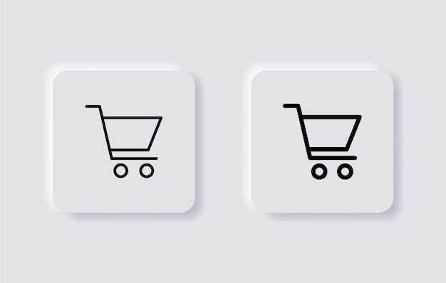 shopping cart icon shop basket symbol sign website web app ui icon mobile application icons signs