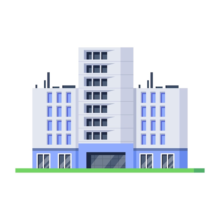 Vector shopping centers isometric icons