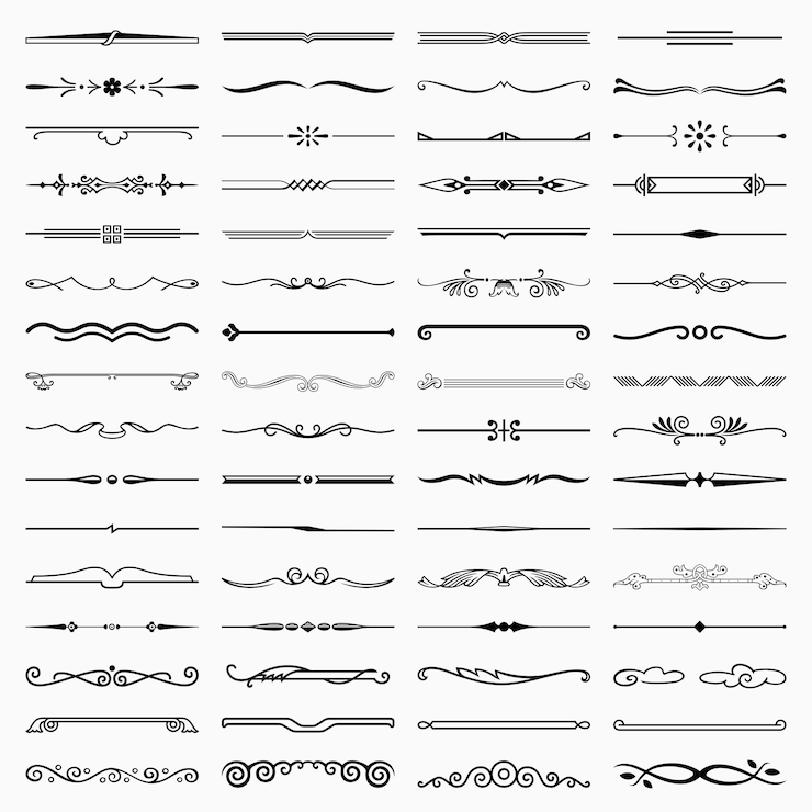 Vector short dividers (big set 1)