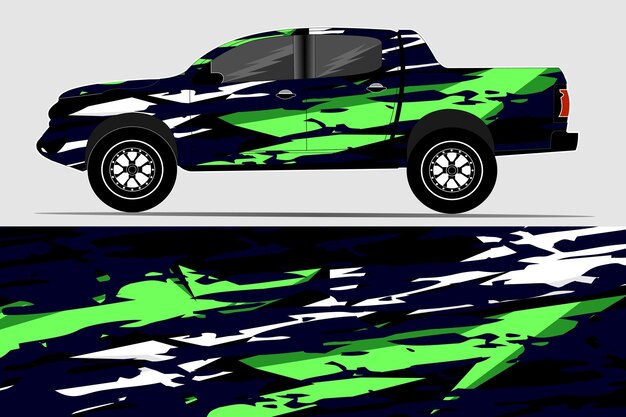 Side car body vector striped sticker Vehicle vector Sticker Stripes for both parts Racing Rally