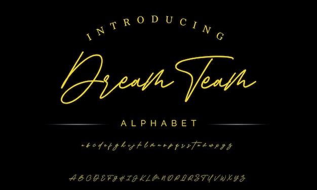 signature Font Calligraphy Logotype Script Brush Font Type Font lettering handwritten