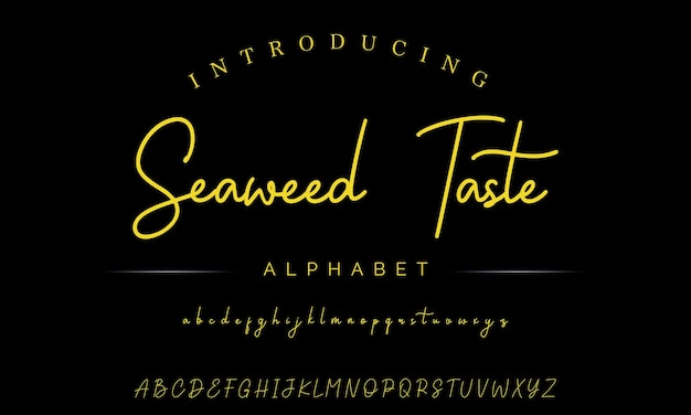 signature Font Calligraphy Logotype Script Brush Font Type Font lettering handwritten