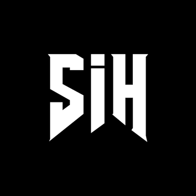 SIH letter logo design for technology company SIH logo design black and white color combination SIH logo SIH vector SIH design SIH icon SIH alphabet SIH typography logo design