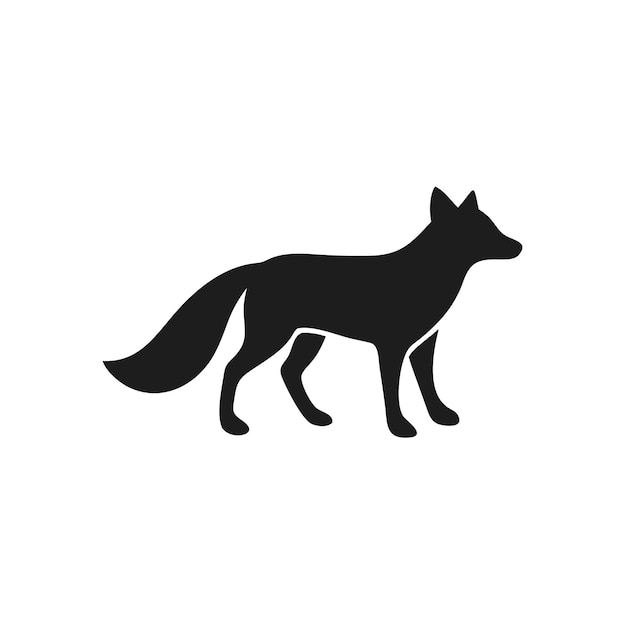 silhouette of a fox in black color