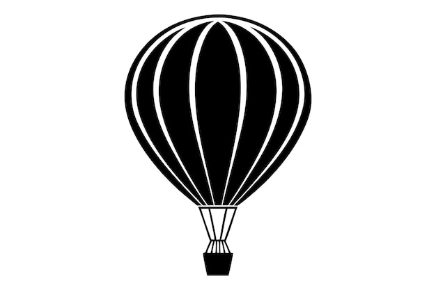 Silhouette of a Hot Air Balloon Vector Illustration Vector Design