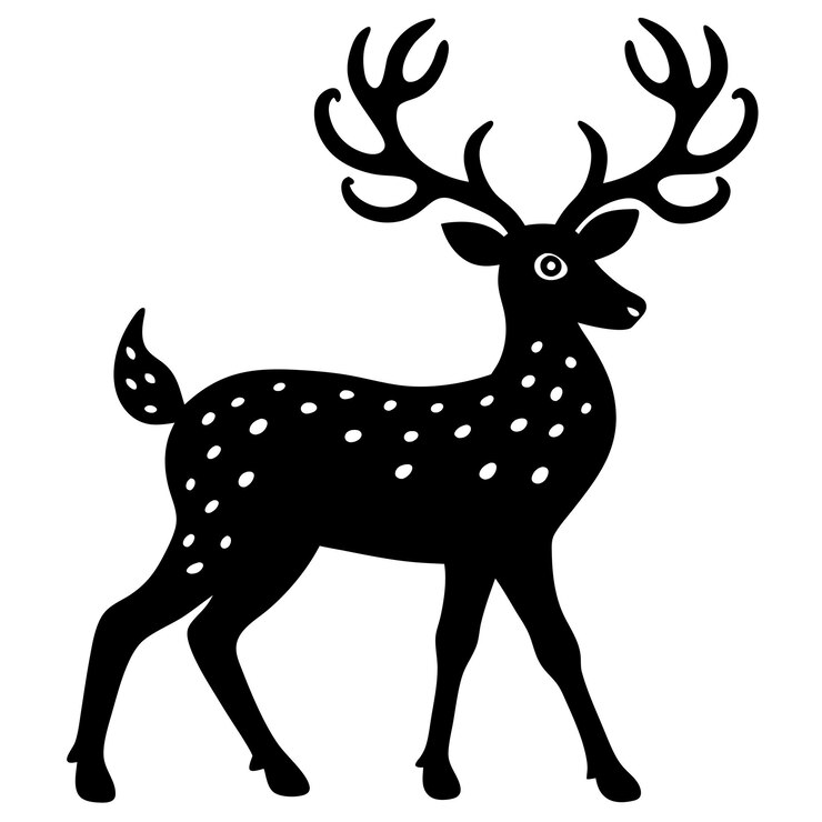 Vector silhouettes of different deer eps file