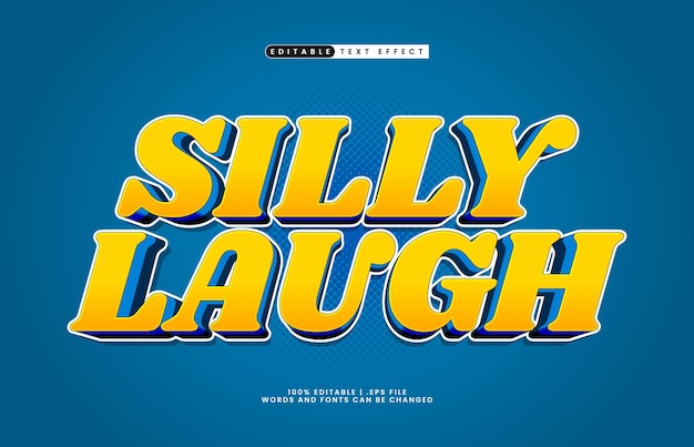 silly laugh editable text effect with a joy and happy text style