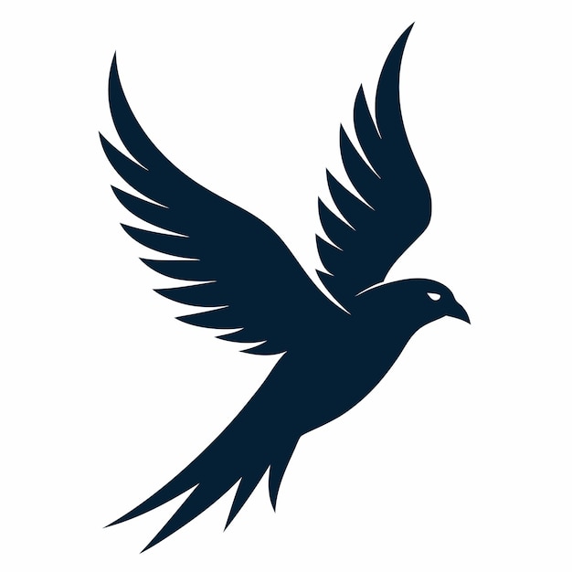 Siluet Falcon yang Kuat Saat Terbang