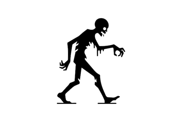 siluet karakter zombie horor yang menakutkan