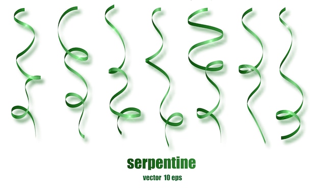 Silver curly ribbon serpentine confetti.