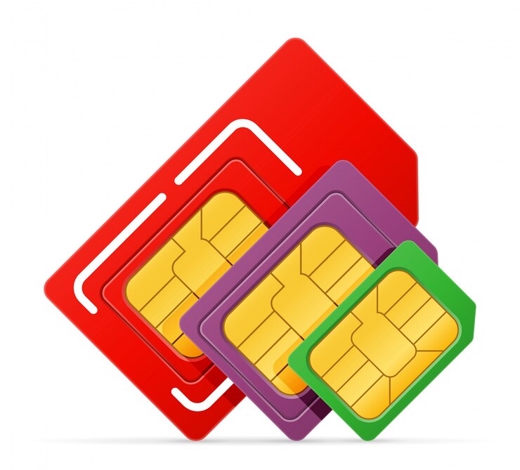 Vector sim card chip  use in digital communication phones   