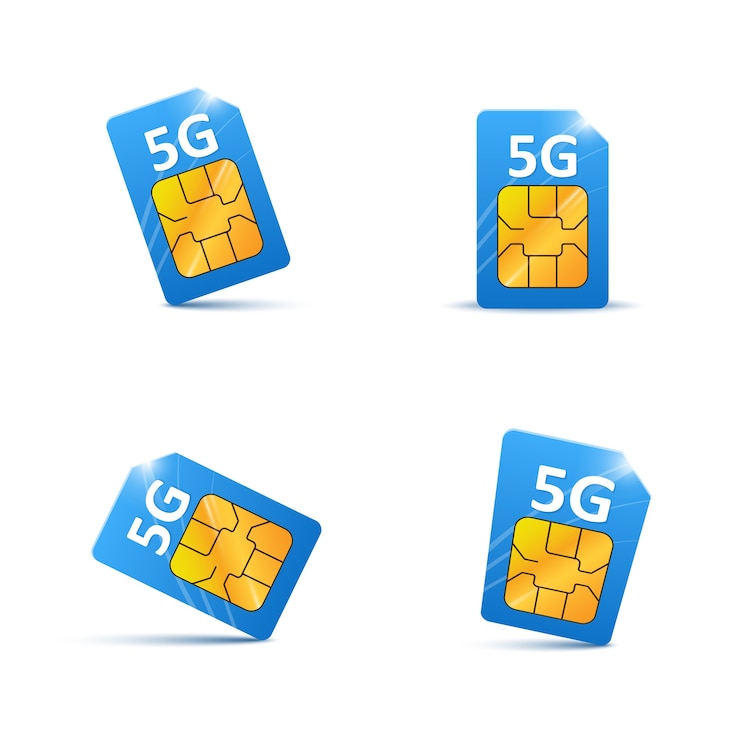 Vector sim card. isolated on white