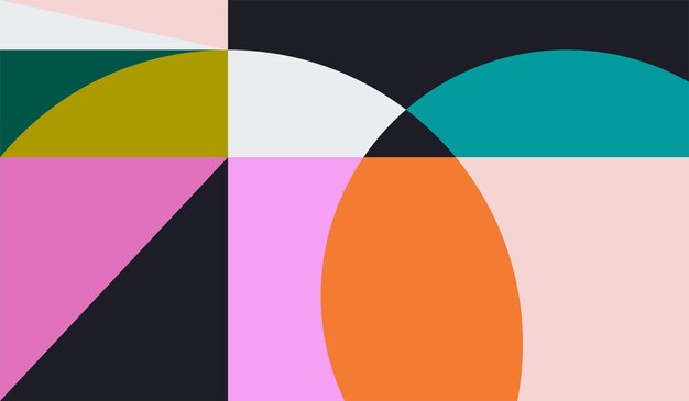simple and colorful with round shapes geometric vector background design