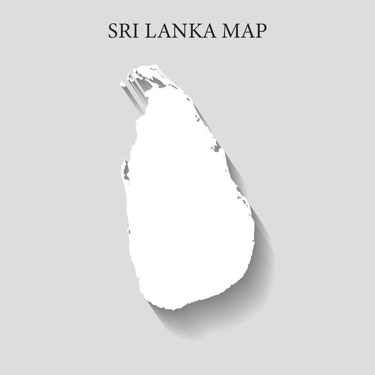Vector simple and minimalist region map of sri lanka