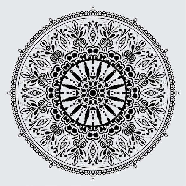 Simple arabesque mandala pattern for wedding card, invitation, flyer, brochure