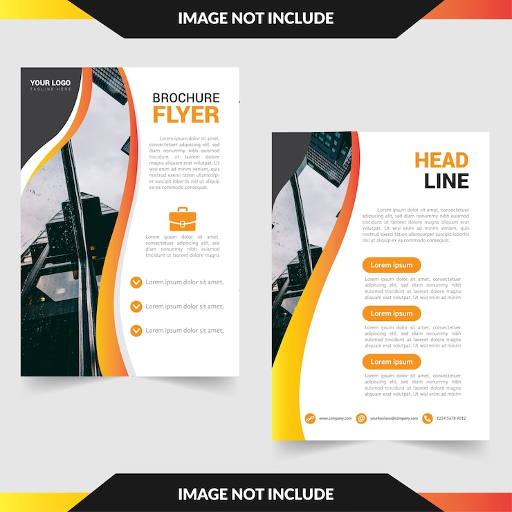 Vector simple brochure template