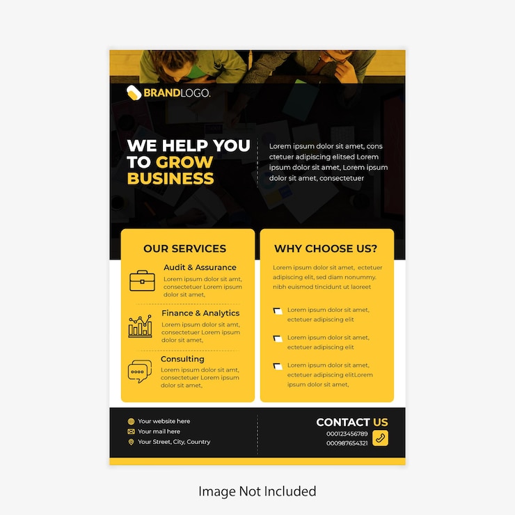 Vector simple corporate business flyer template