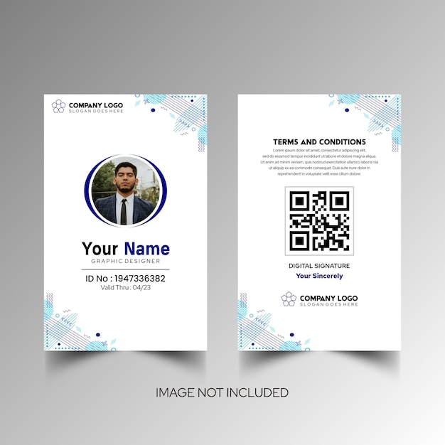 simple design mockup name and id card 7