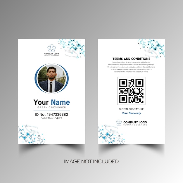 simple design mockup name and id card 7
