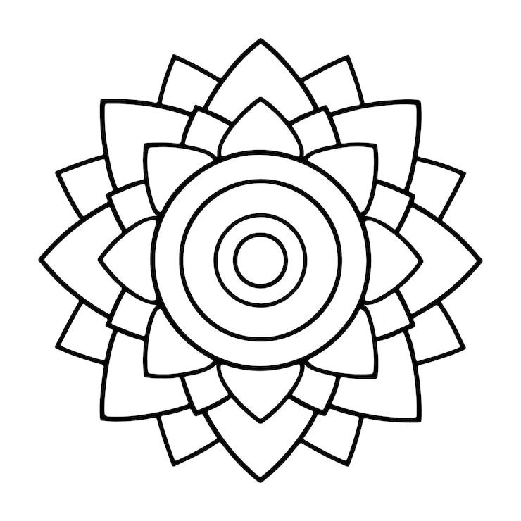 Vector simple mandala design for pattern design with hand drawn