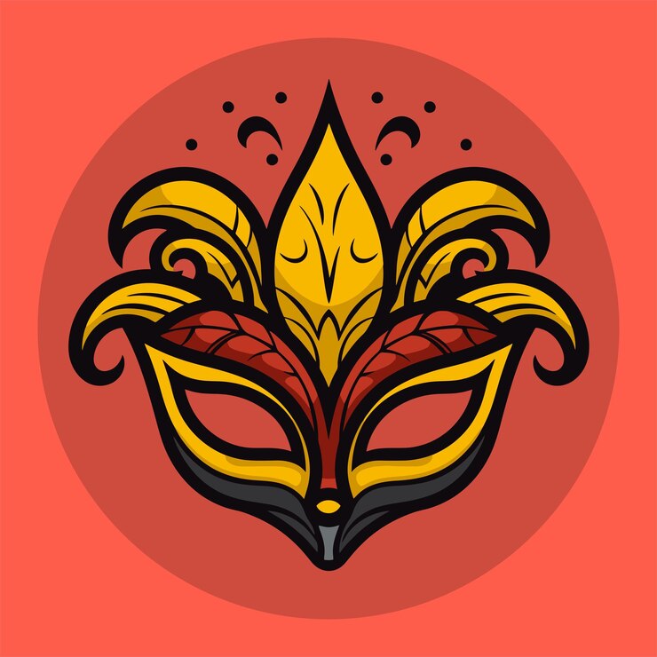 Vector simple mardi gras vector icon illustration