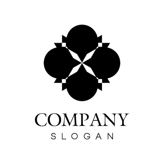 Simple modern corporate geometric logo design template