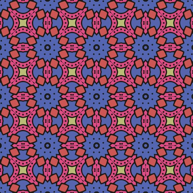 simple ornament beautiful background with geometric elements with ethnic mandala ornament