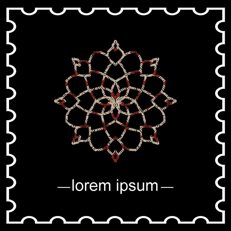Vector simple pattern mandala logo illustration