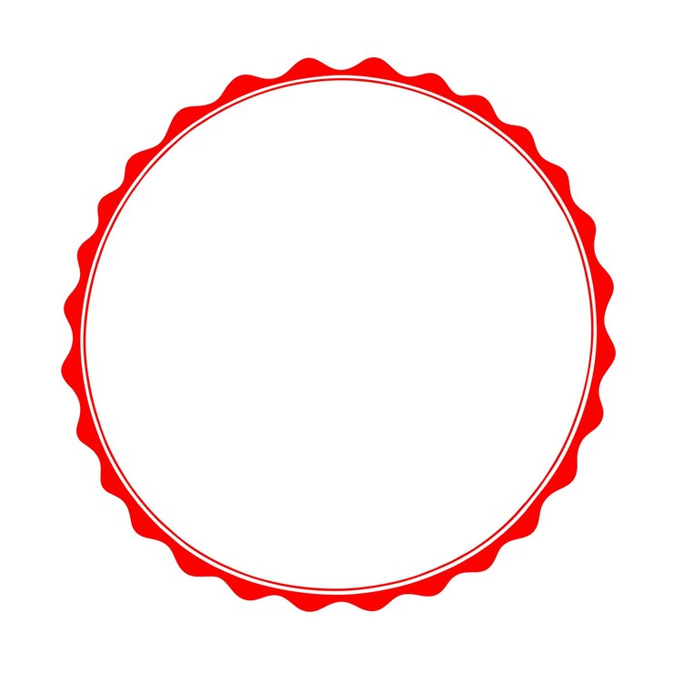 Vector simple red stamp art template