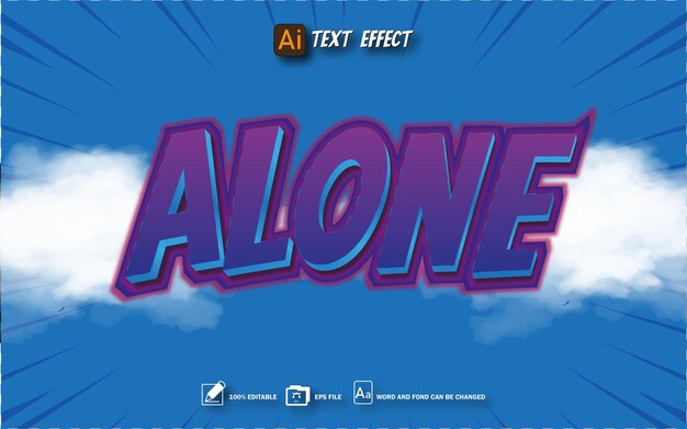 simple text effect editable text eps