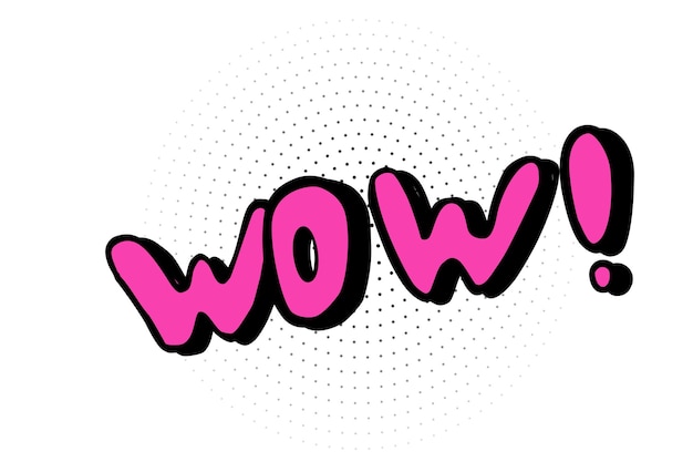 simple vector hand draw sketch shout out, wow, isolated on white