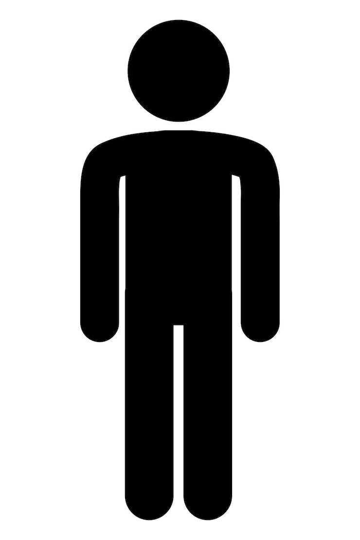 Simple Vector Stick man stickman stand Isolated on white