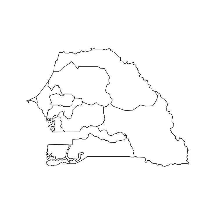 Vector sinegal map icon