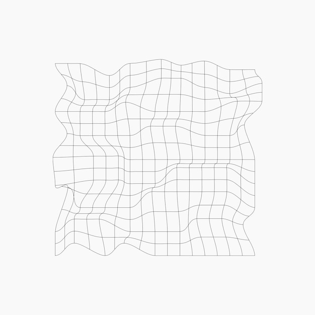 Single black wireframe element