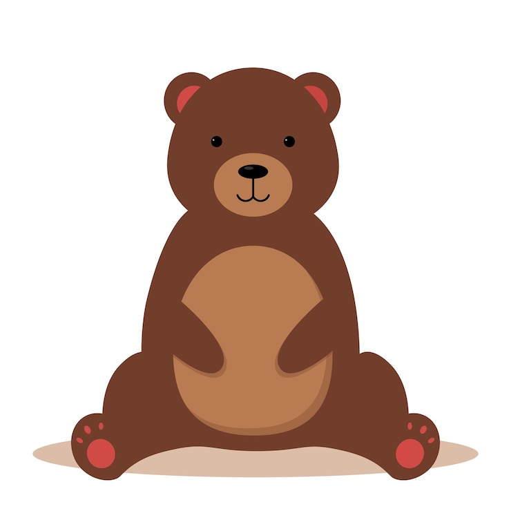 Sitting cartoon bear