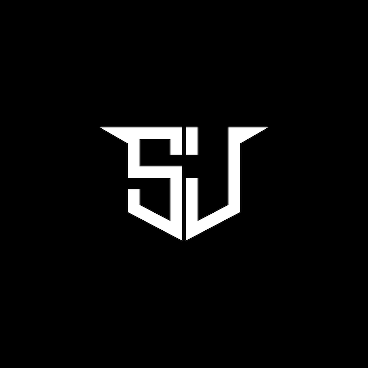Vector sj modern construction logo with symmetrical design