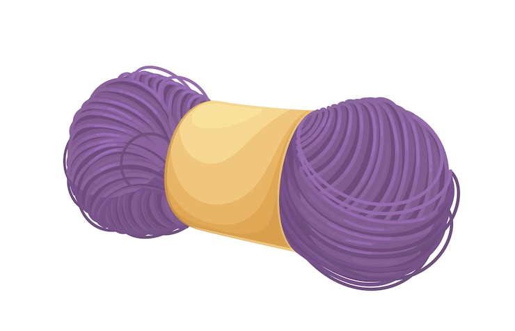 Vector skein of yarn with knitting needles