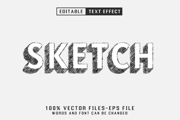 Sketch Editable Text Effect