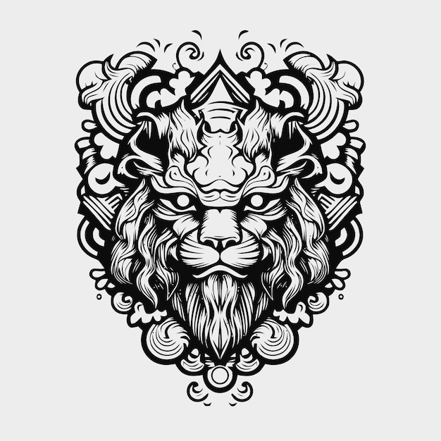 sketch illustration of monster ornament