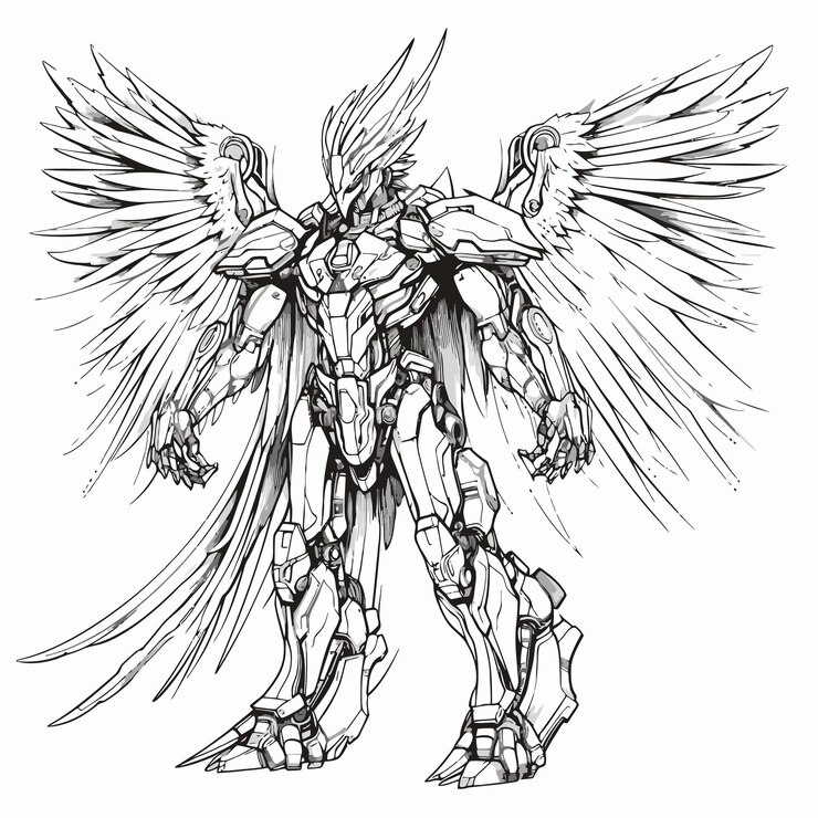 Vector sketch of the phoenix