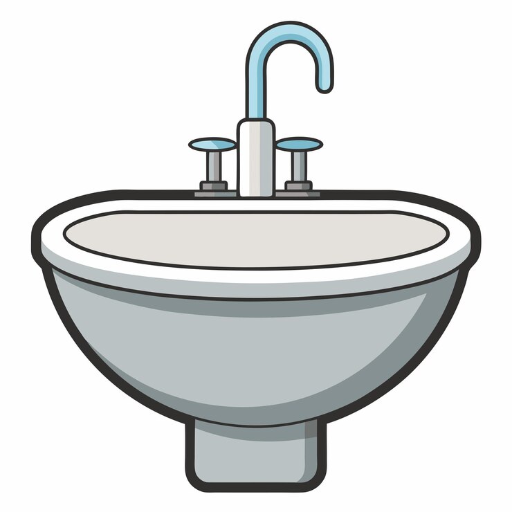 Vector sleek washbasin vector design modern elegance for any space