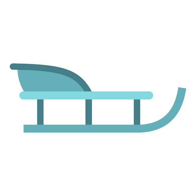 sleigh icon in flat style isolated on white background snow and entertainment symbol vector illustration