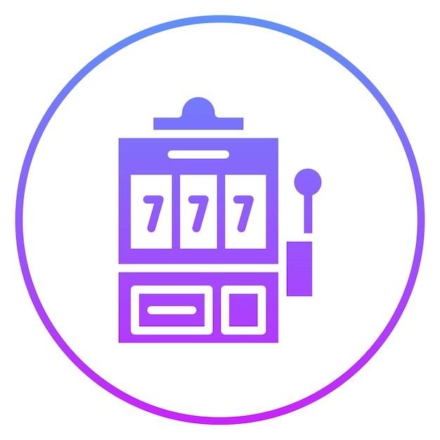 Slot Machine vector icon illustration of Entertainment iconset