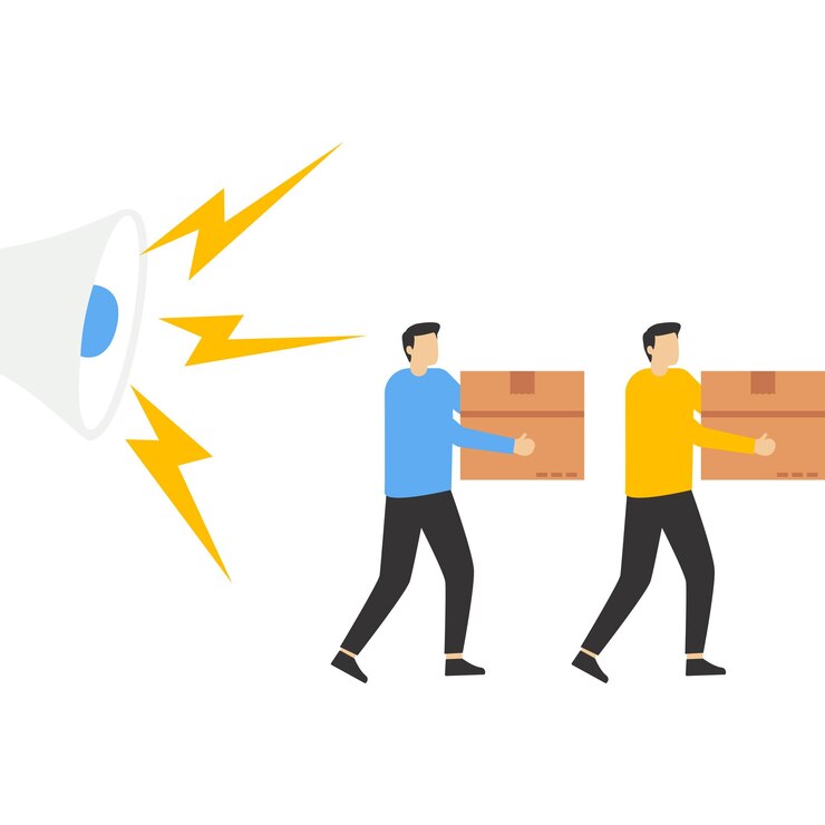 Slow delivery made the boss angry Vector illustration in flat style