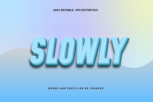 Slowly Editable Text Effect Emboss Cartoon Style
