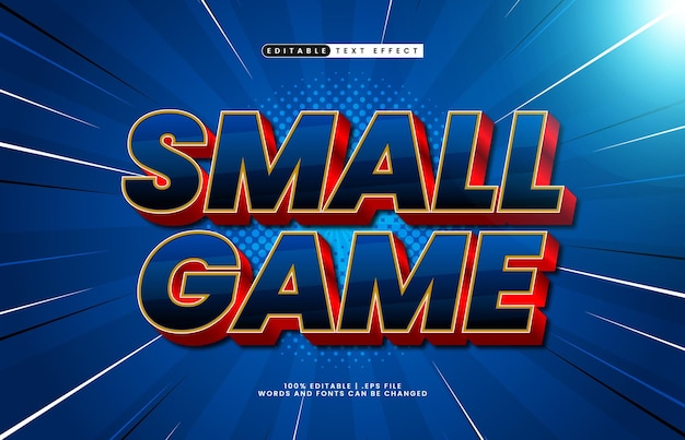 small game editable text effect with a kids and game text effect
