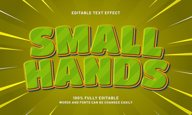 small hands editable text effects with a joy and game theme