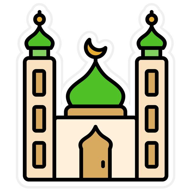 Small Mosque icon vector image Can be used for Ramadan