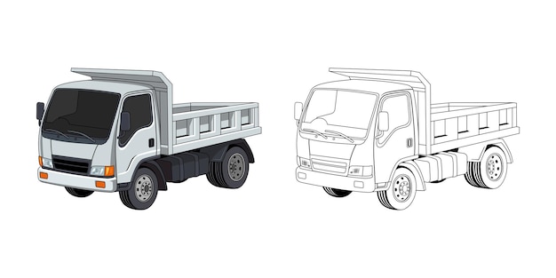 Small Truck Cartoon Design Illustration